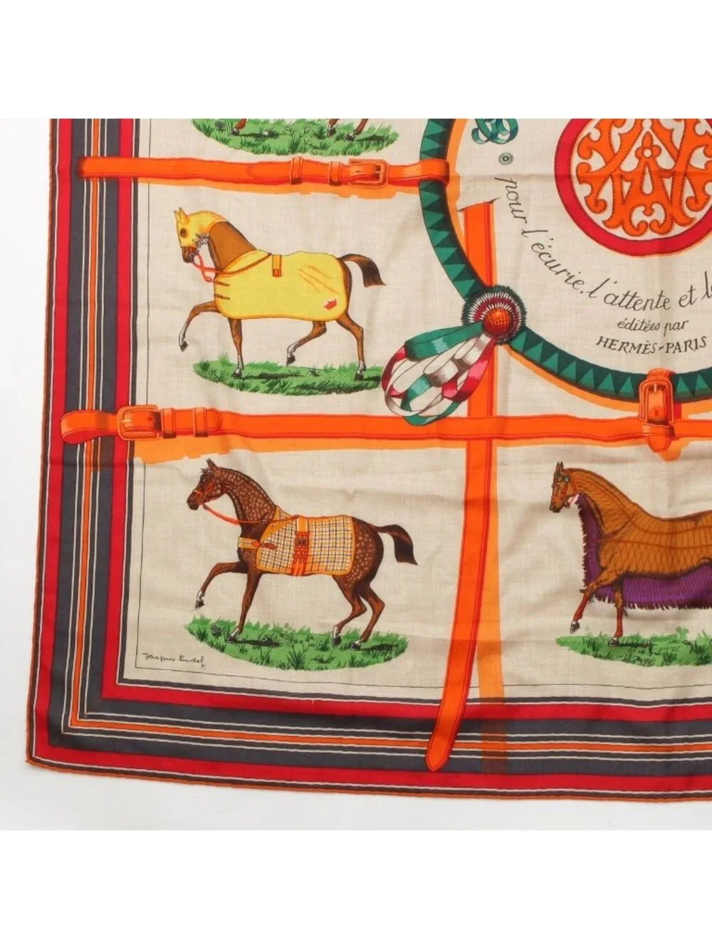 Hermes Carre Geant Couvertures Et Tenues de Jour Horsewear Cashmere Silk Scarf